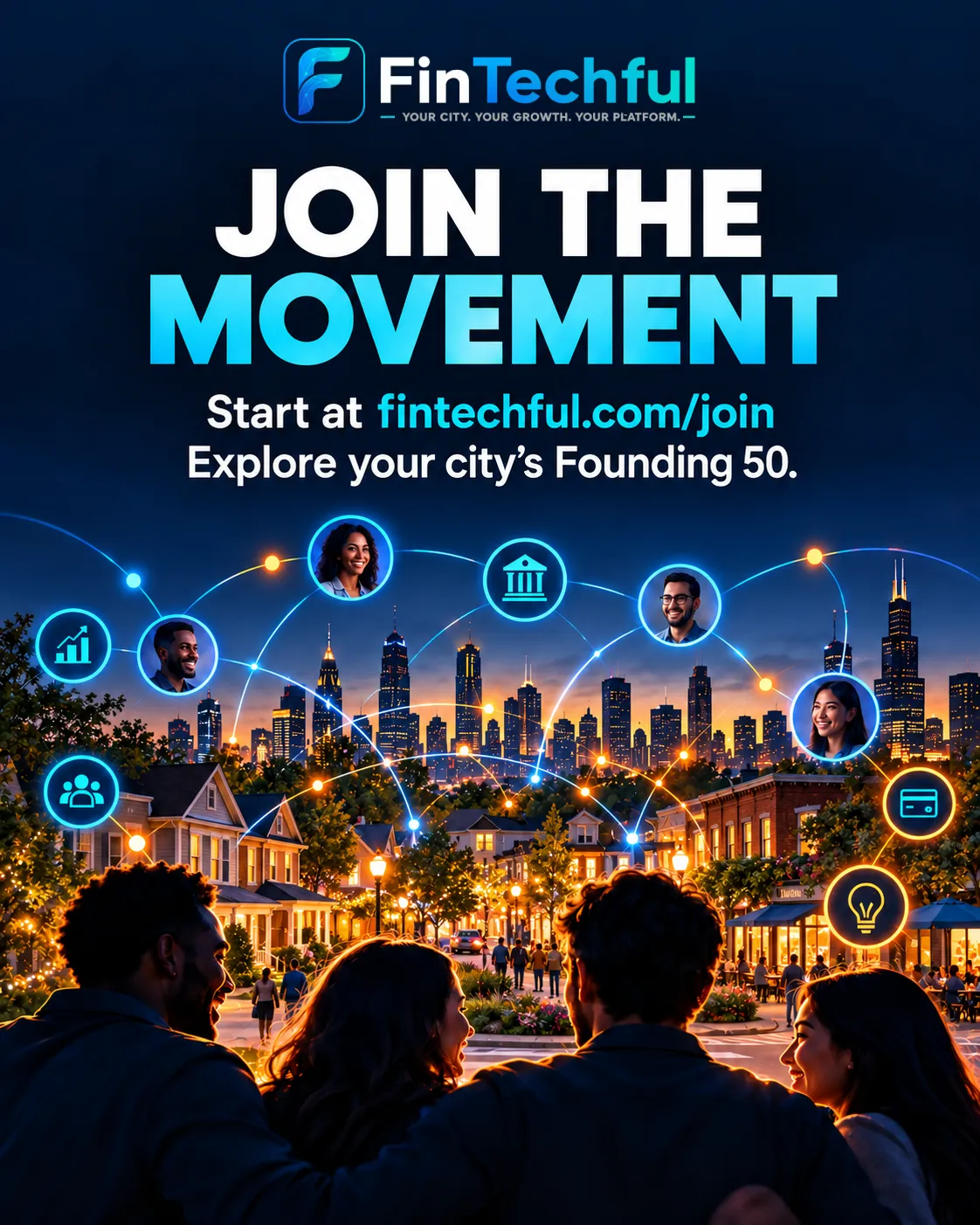 Join the movement. Explore your city’s Founding 50 at fintechful.com/join.
