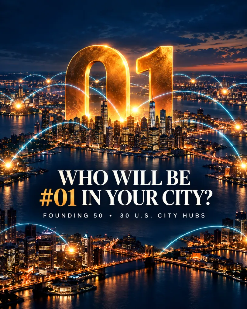 Who will be number one in your city? Founding 50 across 30 U.S. city hubs.